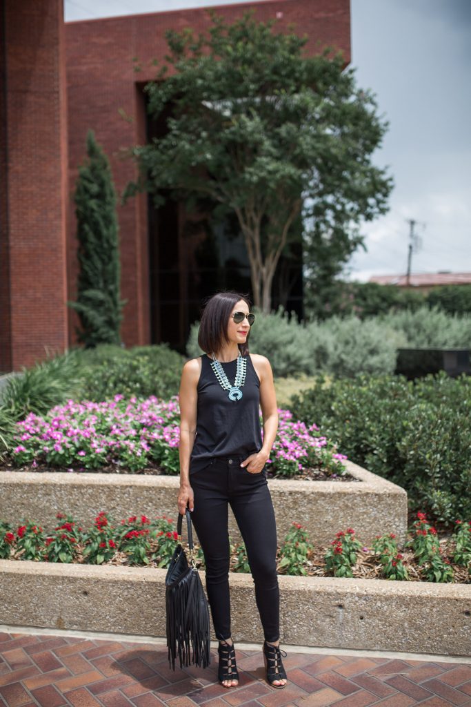 Nordstrom Giveaway  Black and Turquoise Outfit - Loubies and Lulu