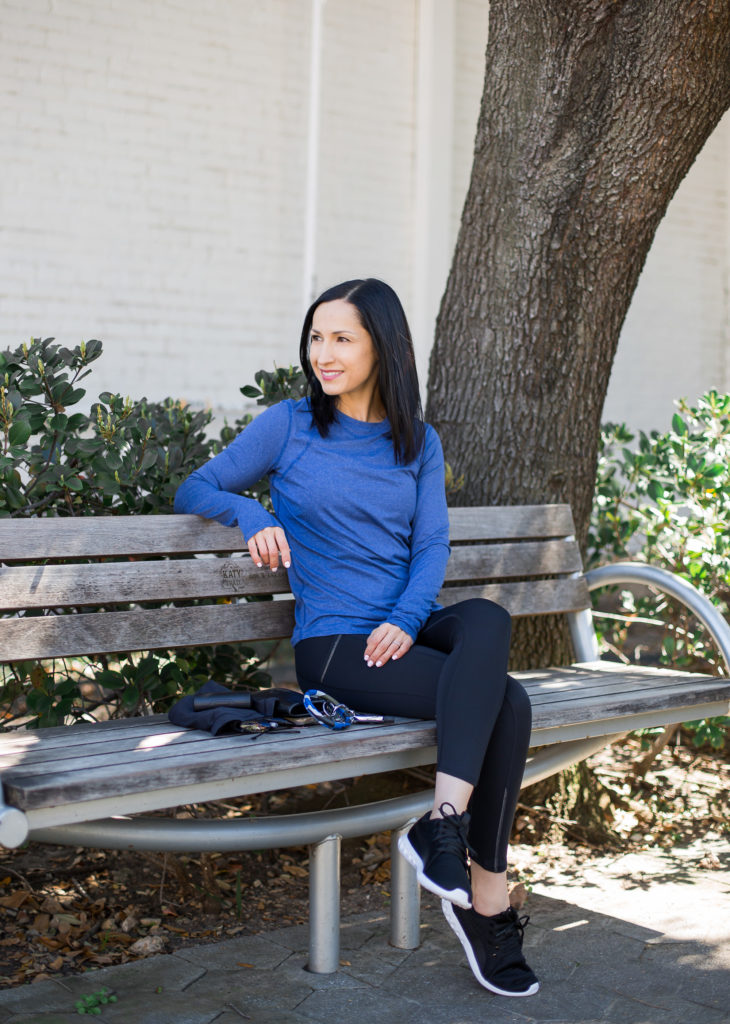 Zella Spring Activewear, Running leggings and long sleeve top from Nordstrom