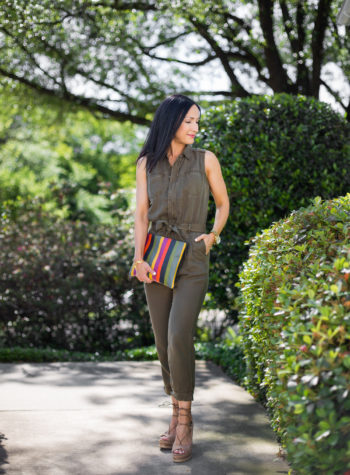 Olive Green Utility Jumpsuit