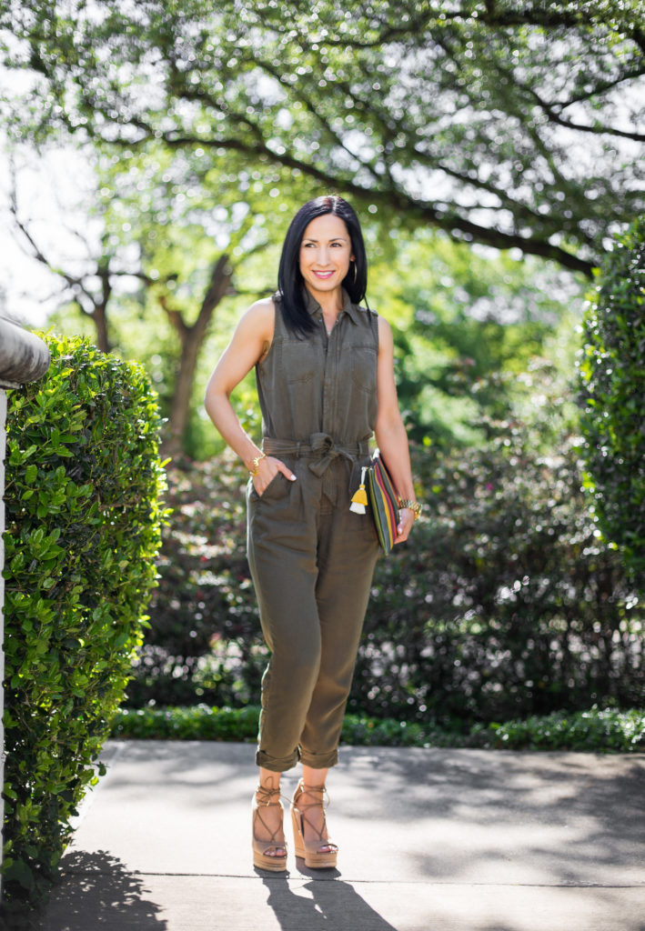 Olive Green Utility Jumpsuit 