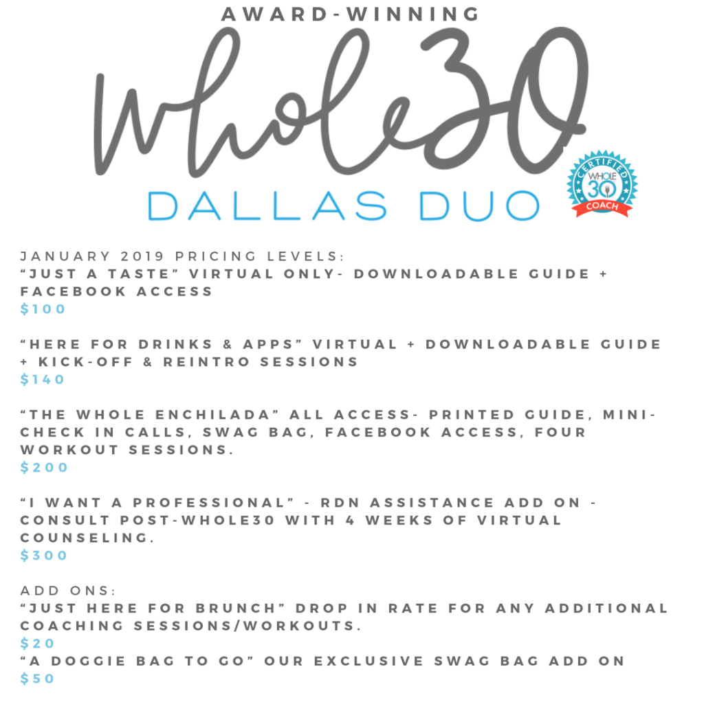 Whole30 Coaches, Whole30 Dallas Duo January