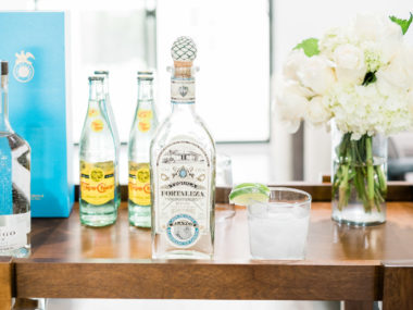 Ranch water for national margarita day with fortaleza tequila and topo chico, Holly and Martin Bar Cart