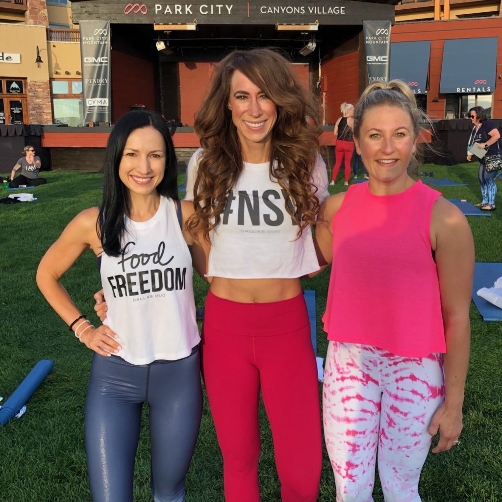 Dallas Duo Whole30 Coach Summit in Park City, Utah wearing Carbon38