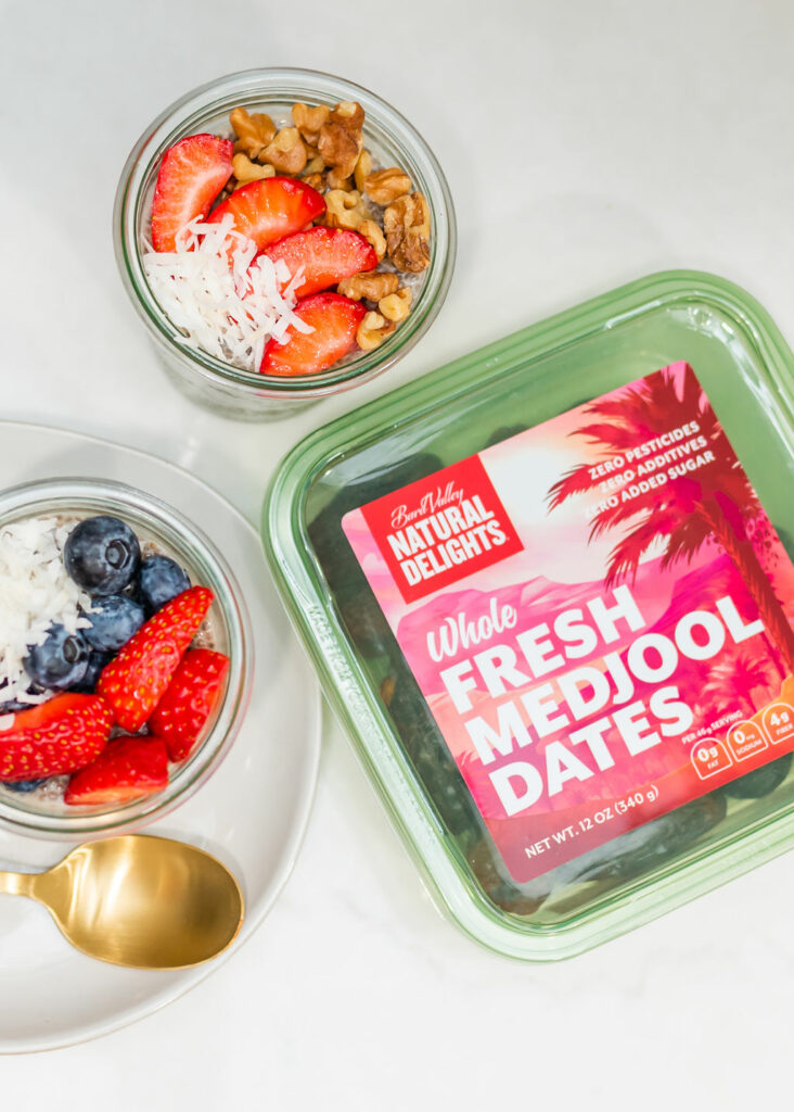 Natural Delights Medjool Dates Collagen Chia Pudding