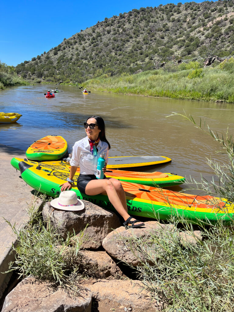 Paddle boarding on the Rio Grande